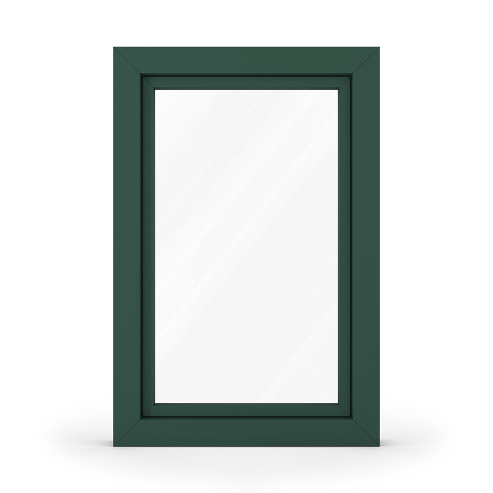 Ventana color verde RAL 6005