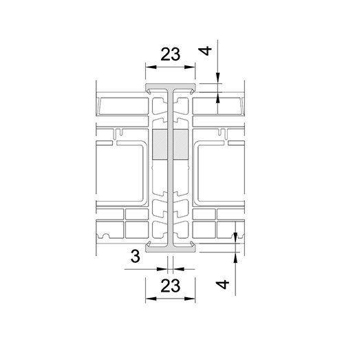 Perfil de acoplamiento uPVC